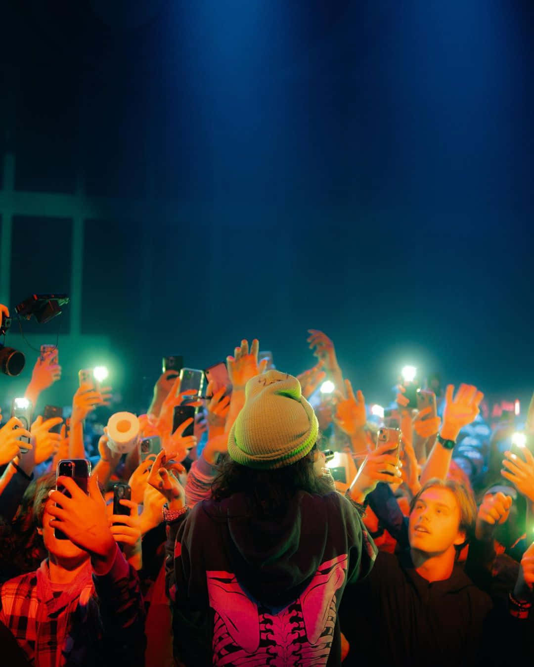 Concert Crowd Capturing Moments Wallpaper