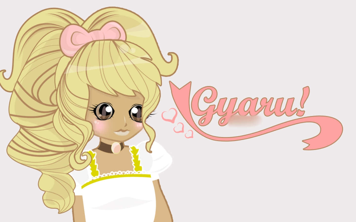 Confident And Stylish Gyaru Enjoying A Summer Day Wallpaper