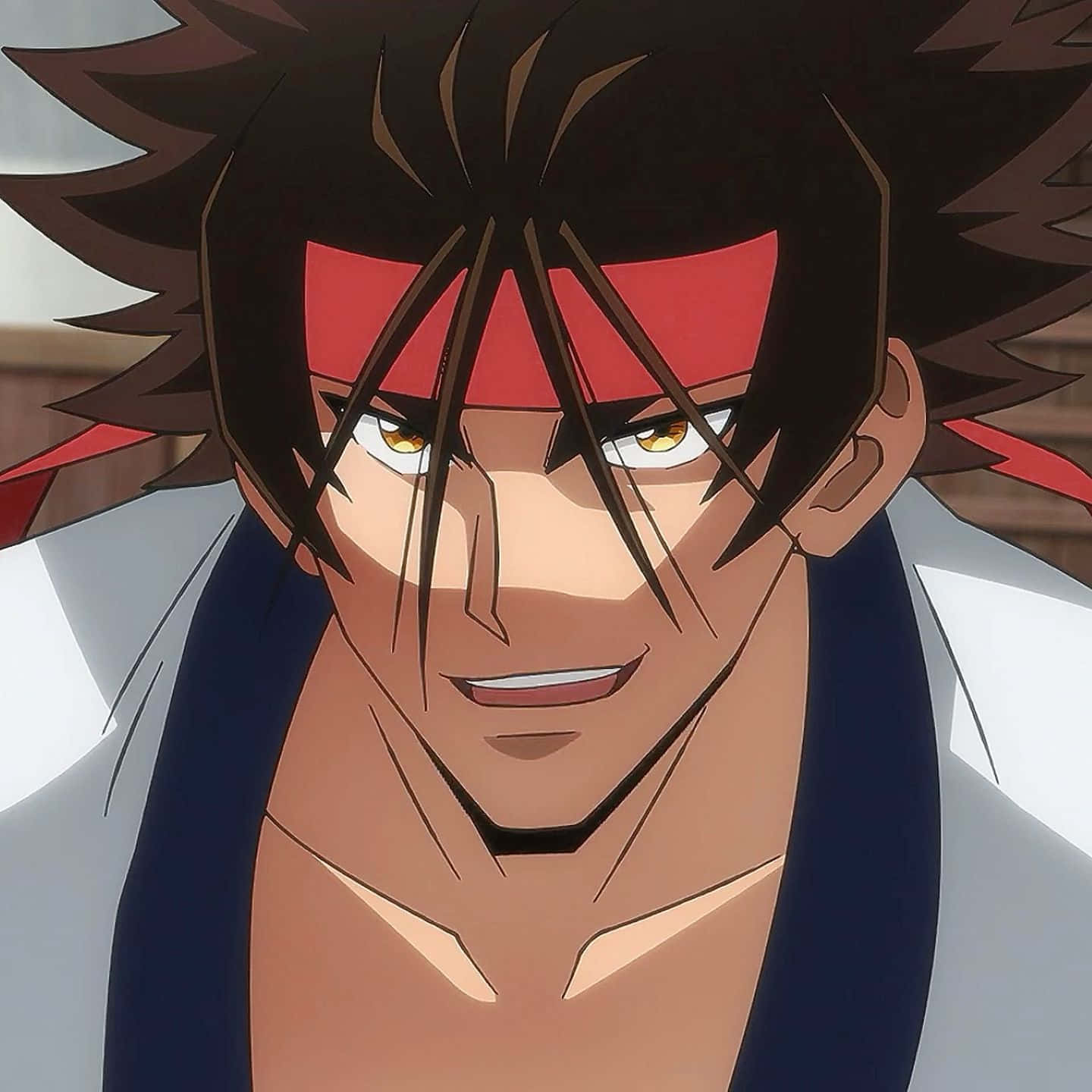 Confident Anime Warrior Sanosuke Sagara Wallpaper