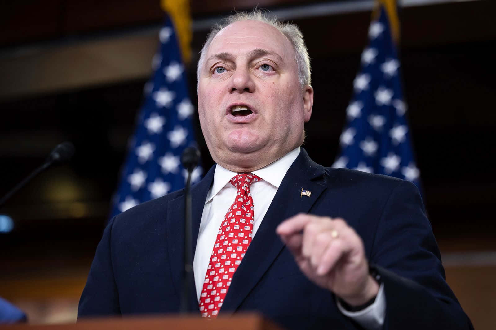 Congressman Steve Scalise Addressing During A Public Event Wallpaper