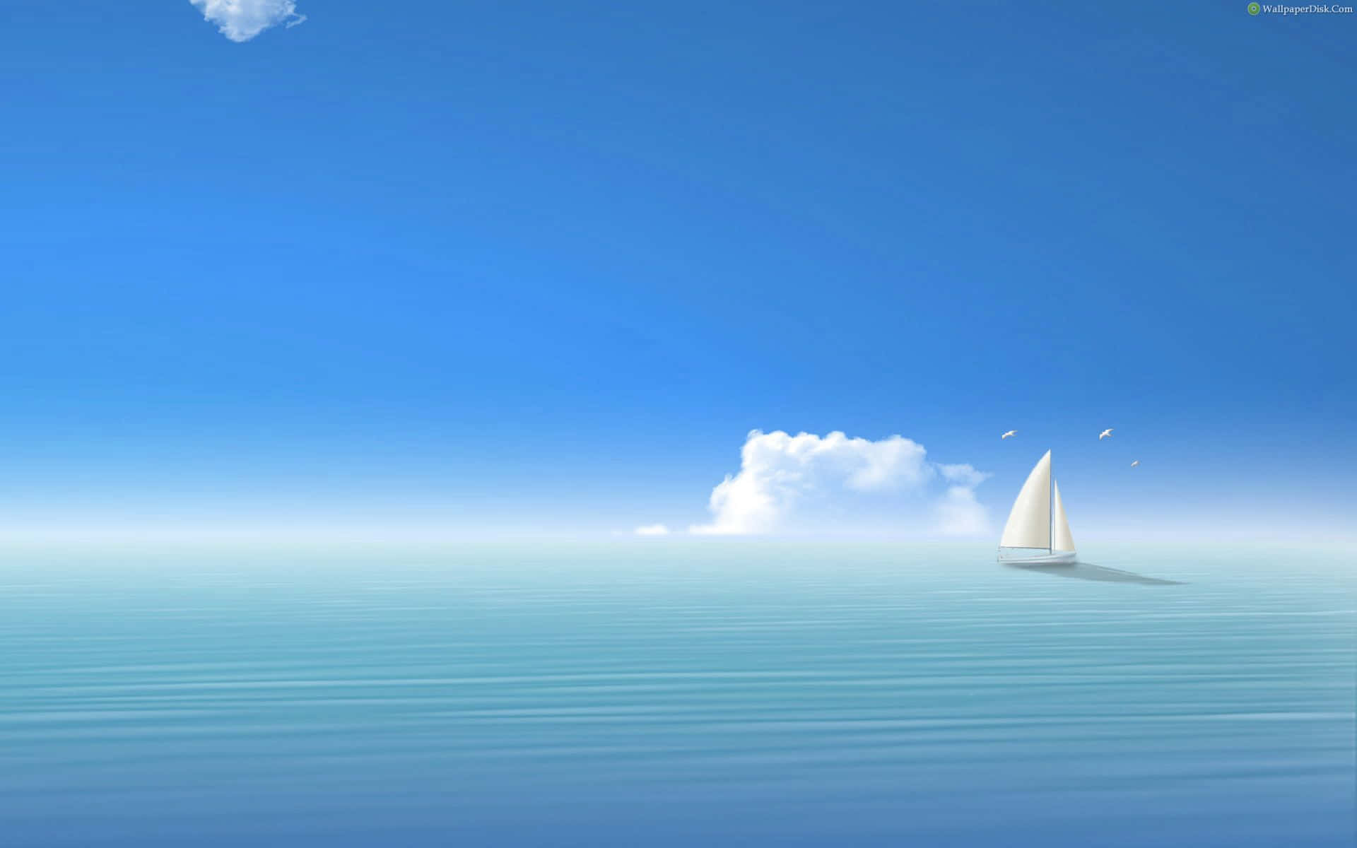 Connect With Nature And Enjoy The Vastness Of The Blue Horizon. Wallpaper