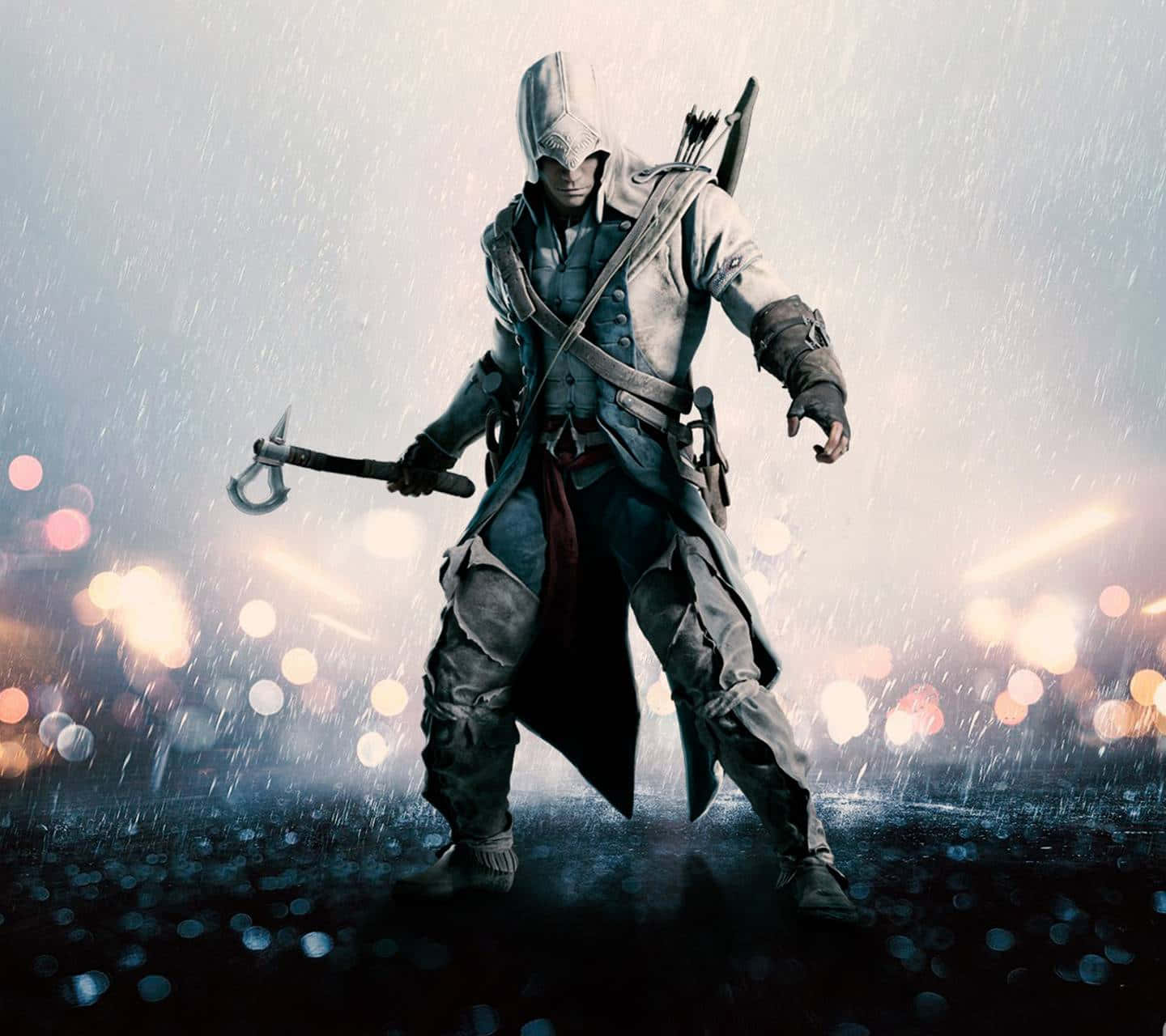 Connor Kenway In Action Against The Wilderness Wallpaper