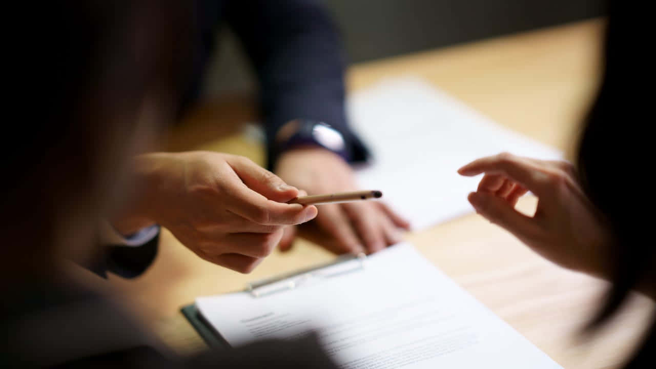 Contract Signing With A Luxury Pen Wallpaper