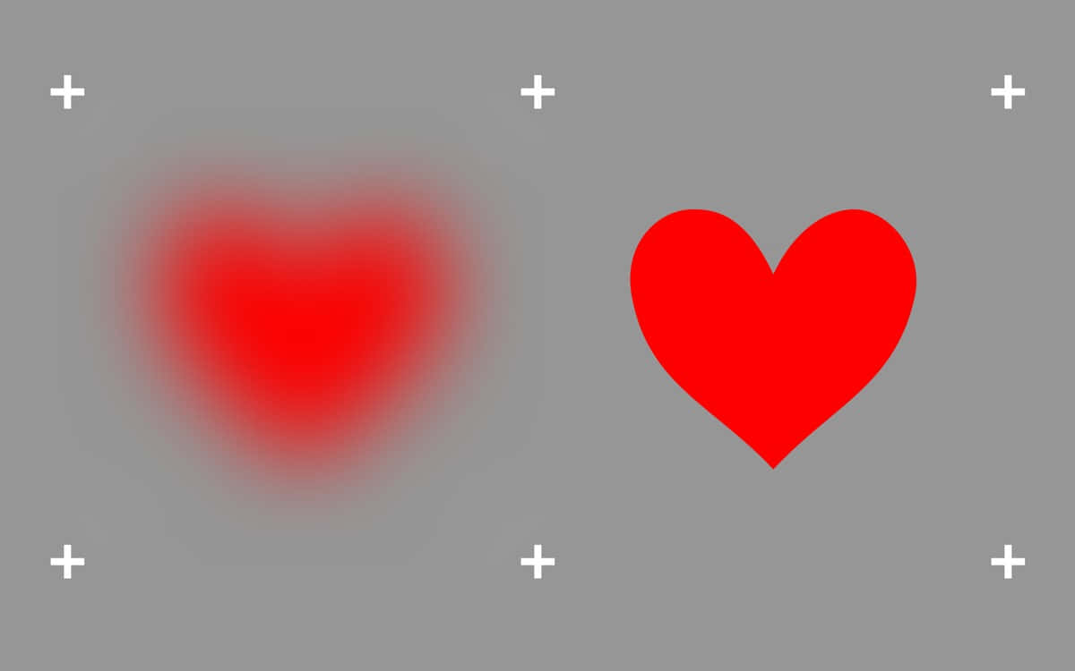 Contrast Hearts Comparison Wallpaper