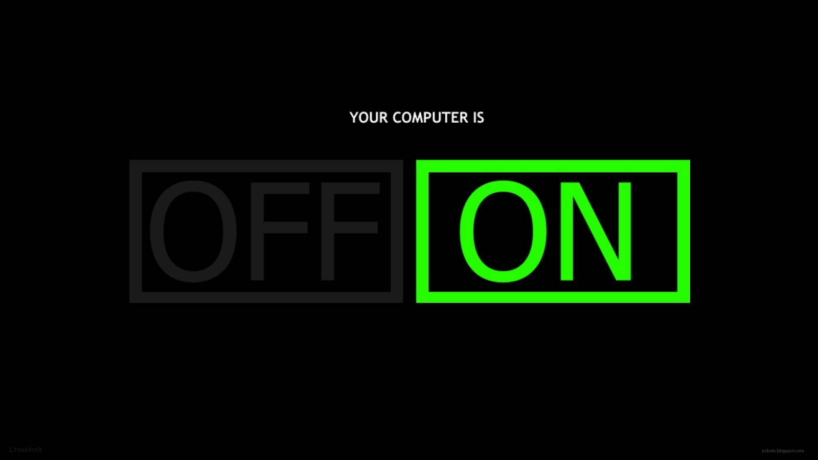 Control Your Computer With The On/off Switch Wallpaper