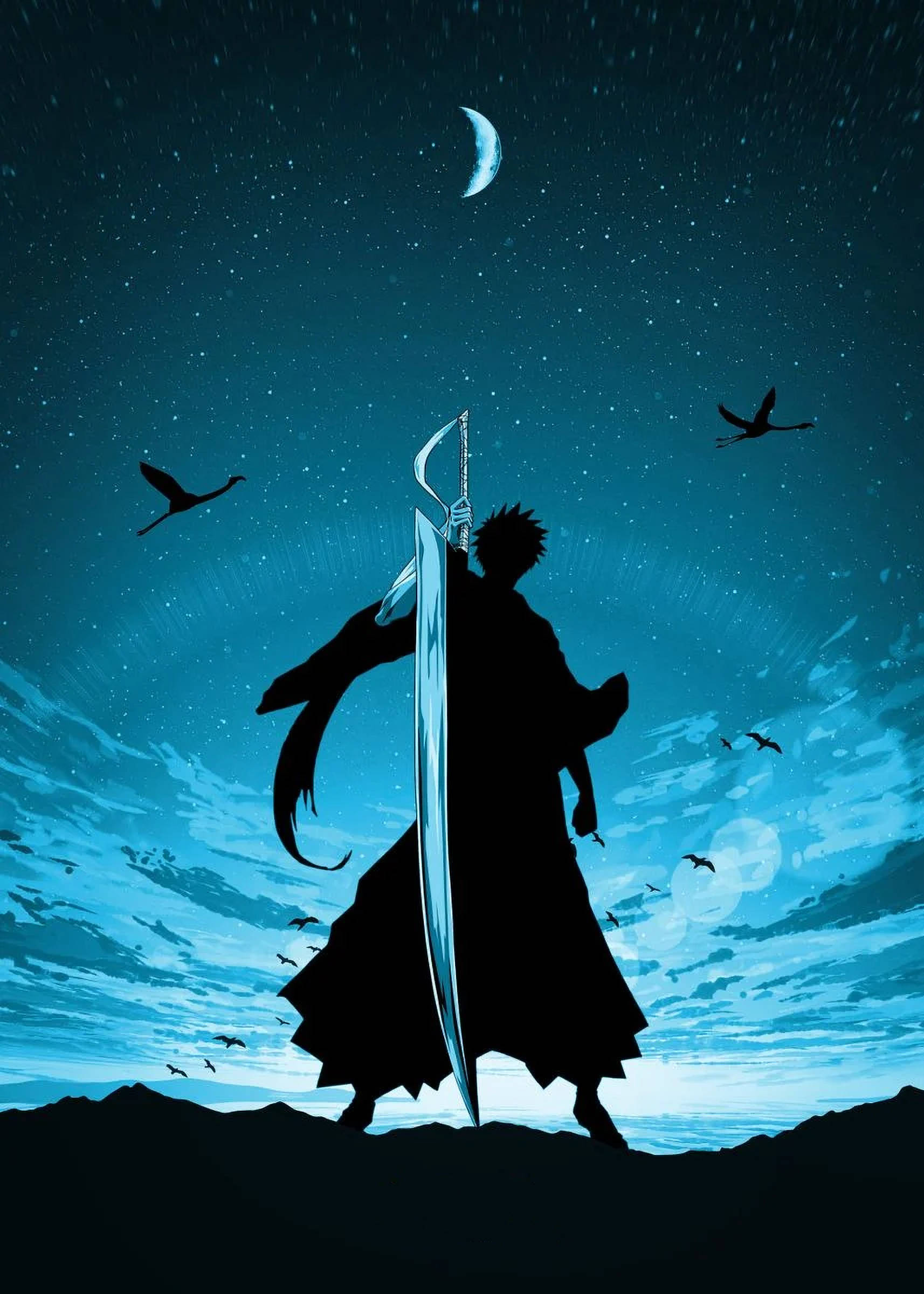 Cool Anime Phone Ichigo's Silhouette Wallpaper