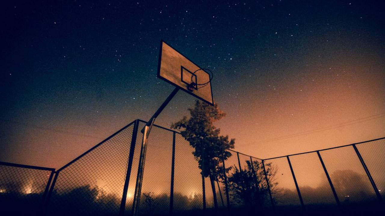 Cool Basketball At Dusk Wallpaper