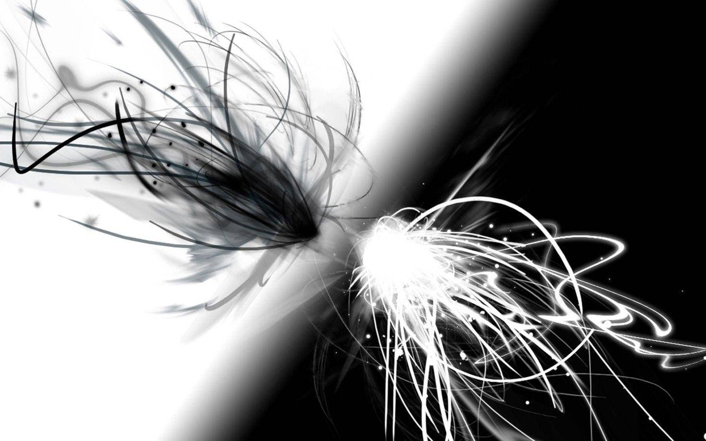 Cool Black And White Abstract Art Wallpaper