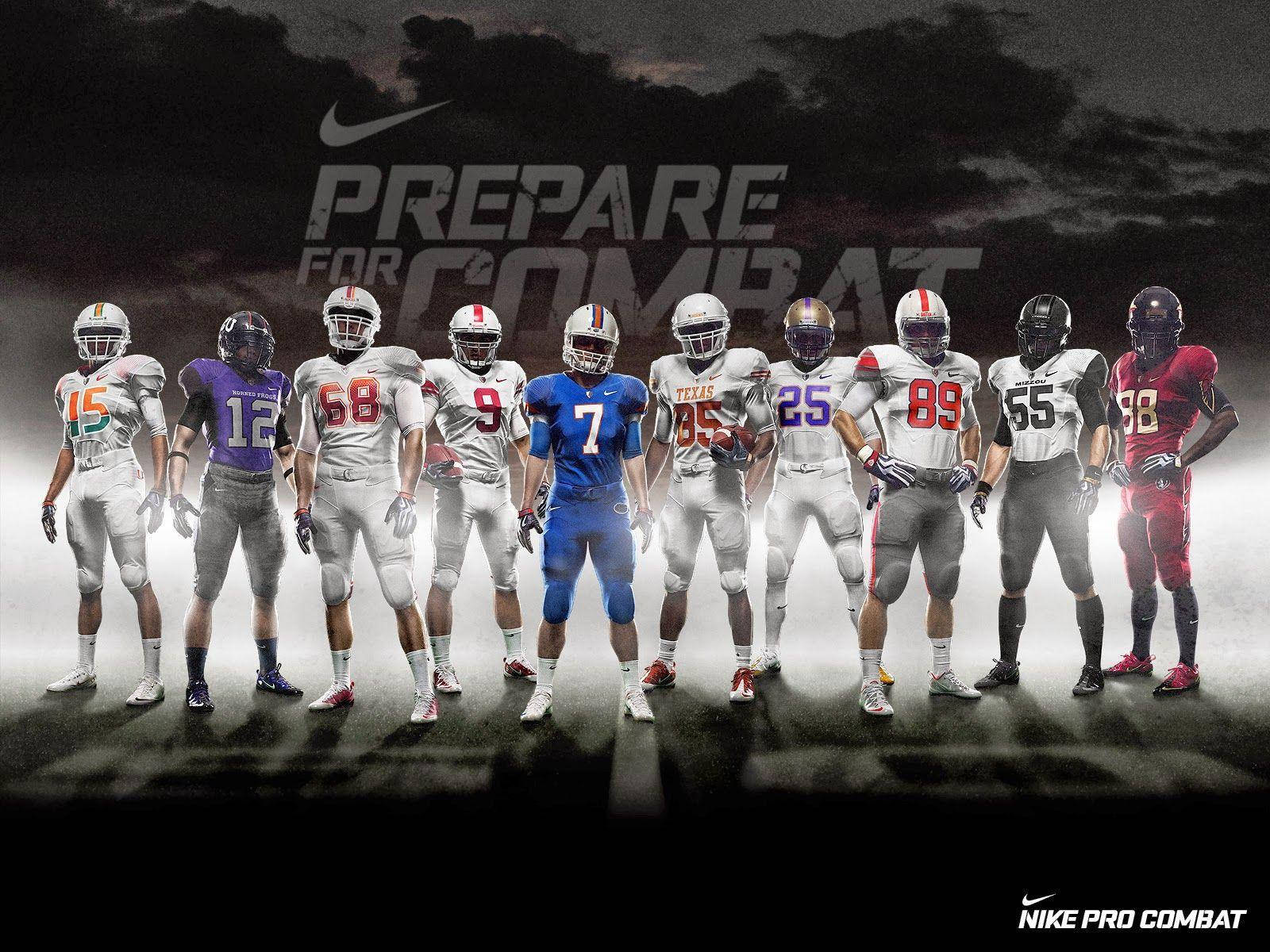 Cool Football Prepare For Combat Poster Wallpaper