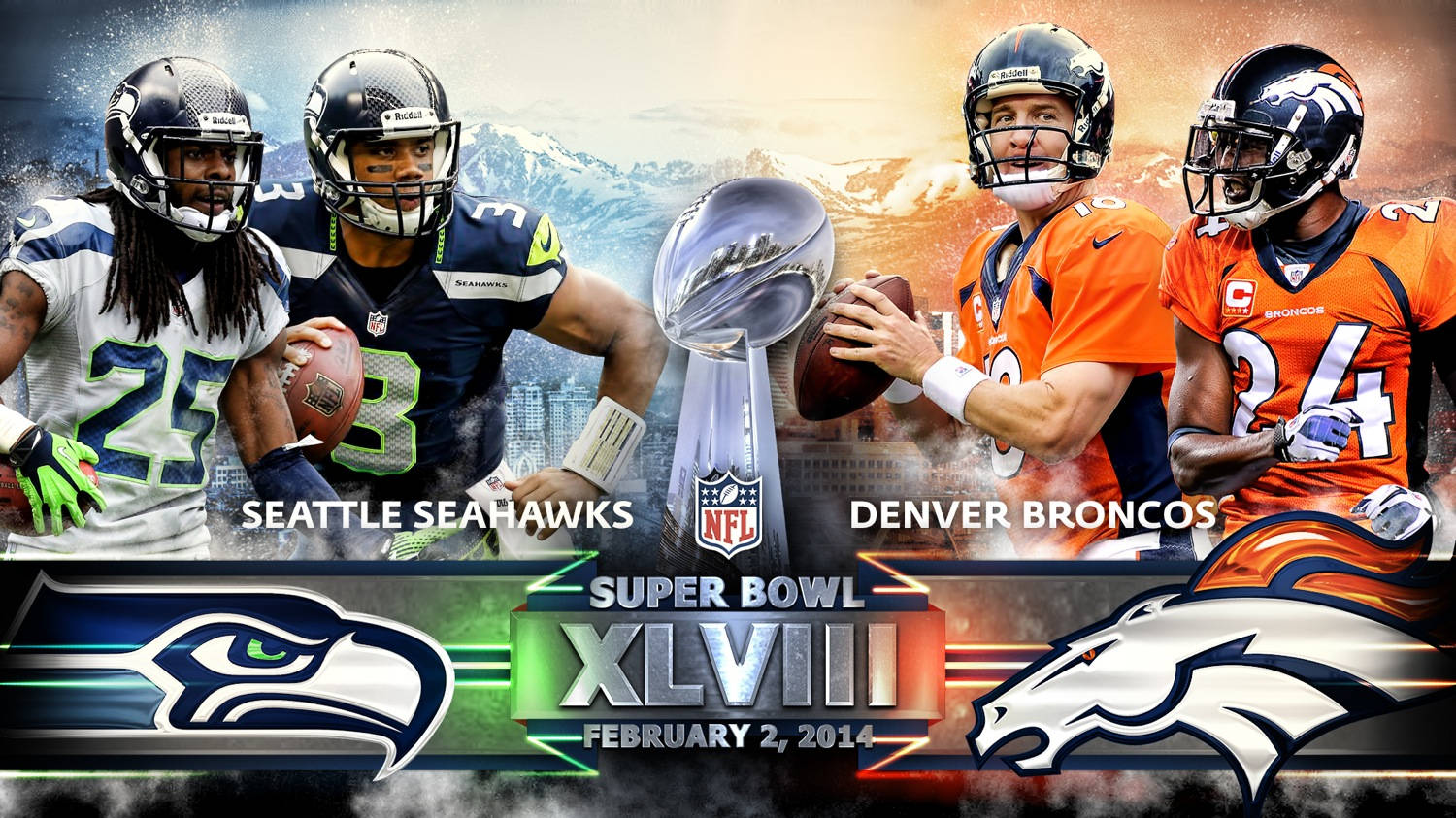 Cool Football Super Bowl 48 Wallpaper