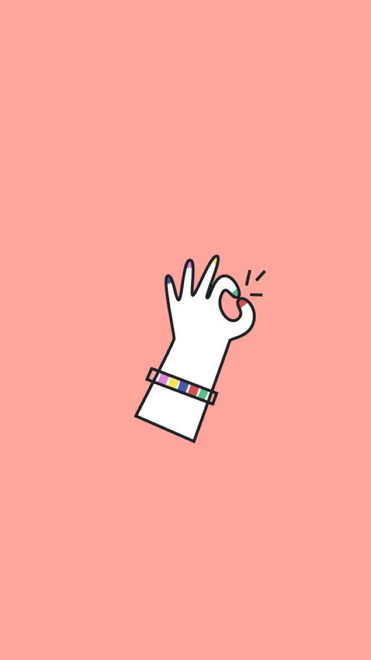 Cool For Girls Ok Hand Wallpaper