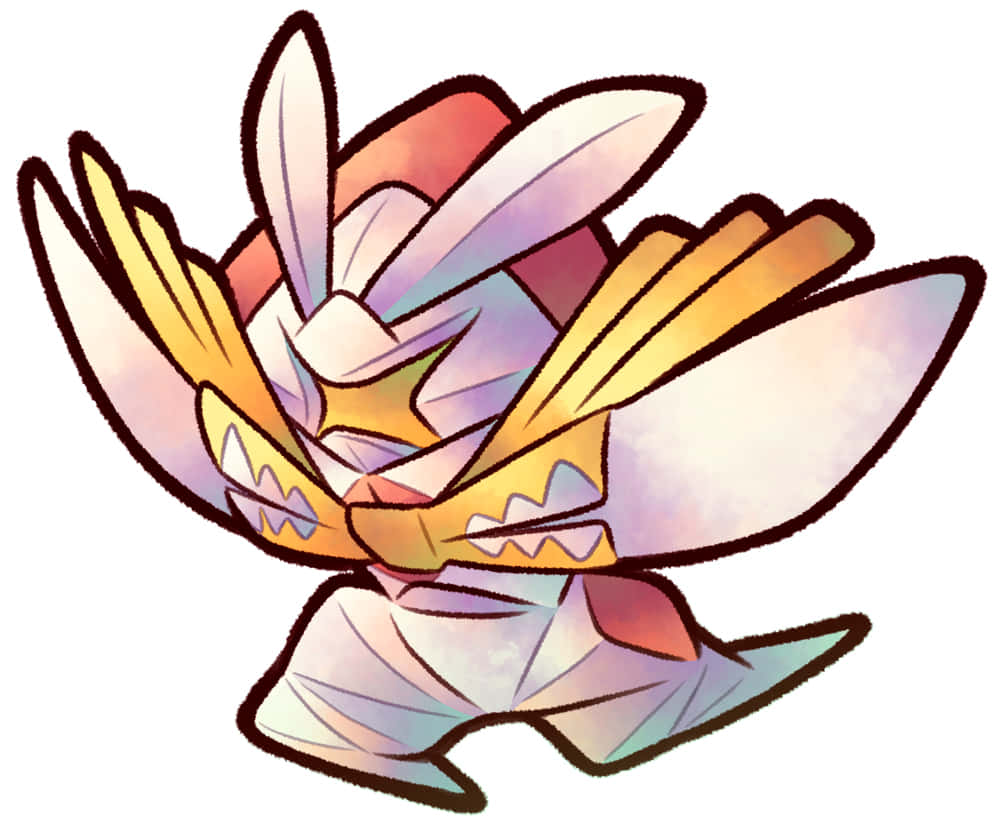 Cool Kartana Illustration On White Background Wallpaper