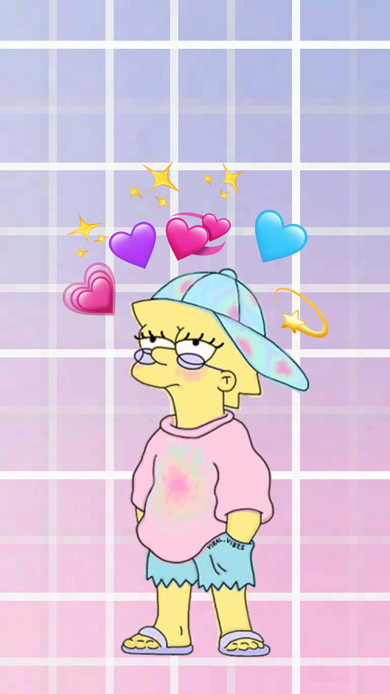 Cool Lisa Simpson Aesthetic Wallpaper Wallpaper