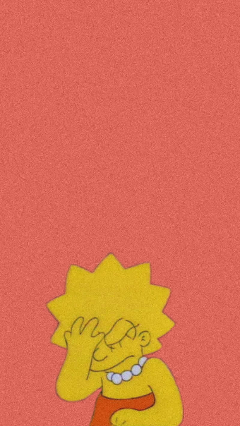 Cool Lisa Simpson Peace Sign Wallpaper