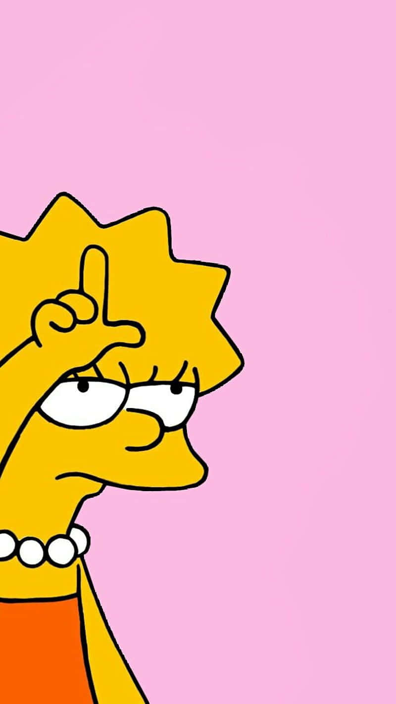 Cool Lisa Simpson Pose Wallpaper