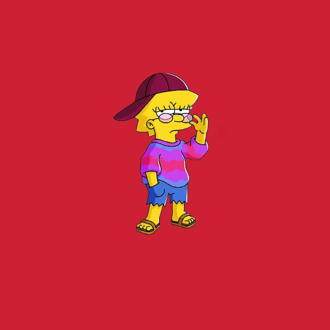 Cool Lisa Simpson Stylish Outfit Wallpaper