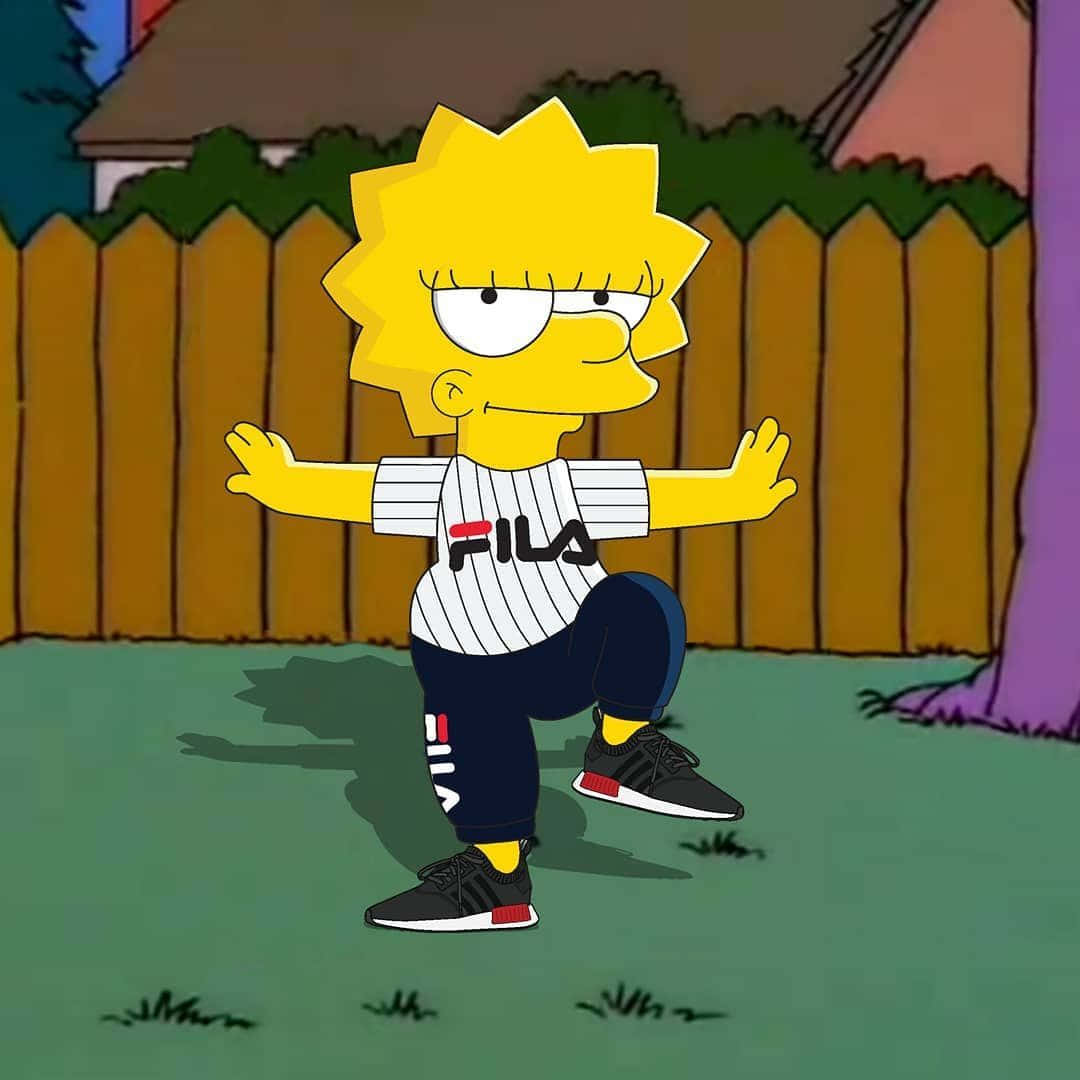 Cool Lisa Simpson Stylish Outfit Wallpaper