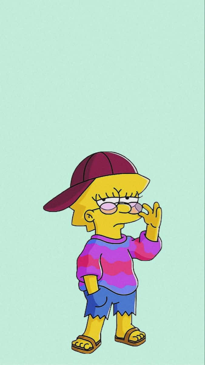 Cool Lisa Simpson Stylish Pose Wallpaper