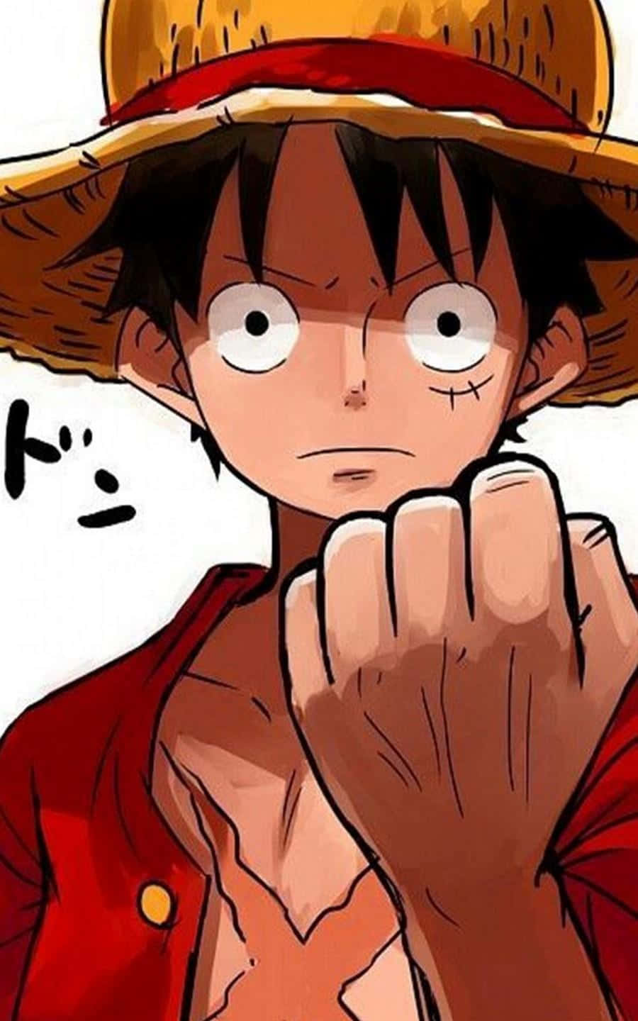 Cool Luffy In Action Wallpaper