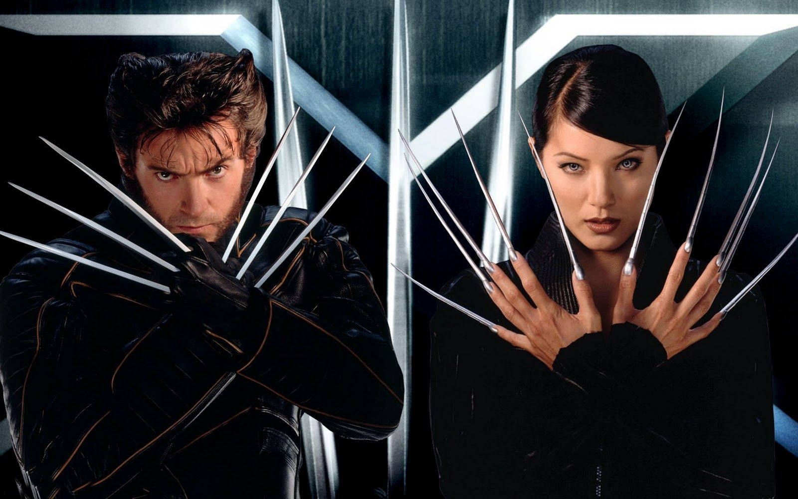 Cool Men X-men Wolverine And Lady Deathstrike Wallpaper