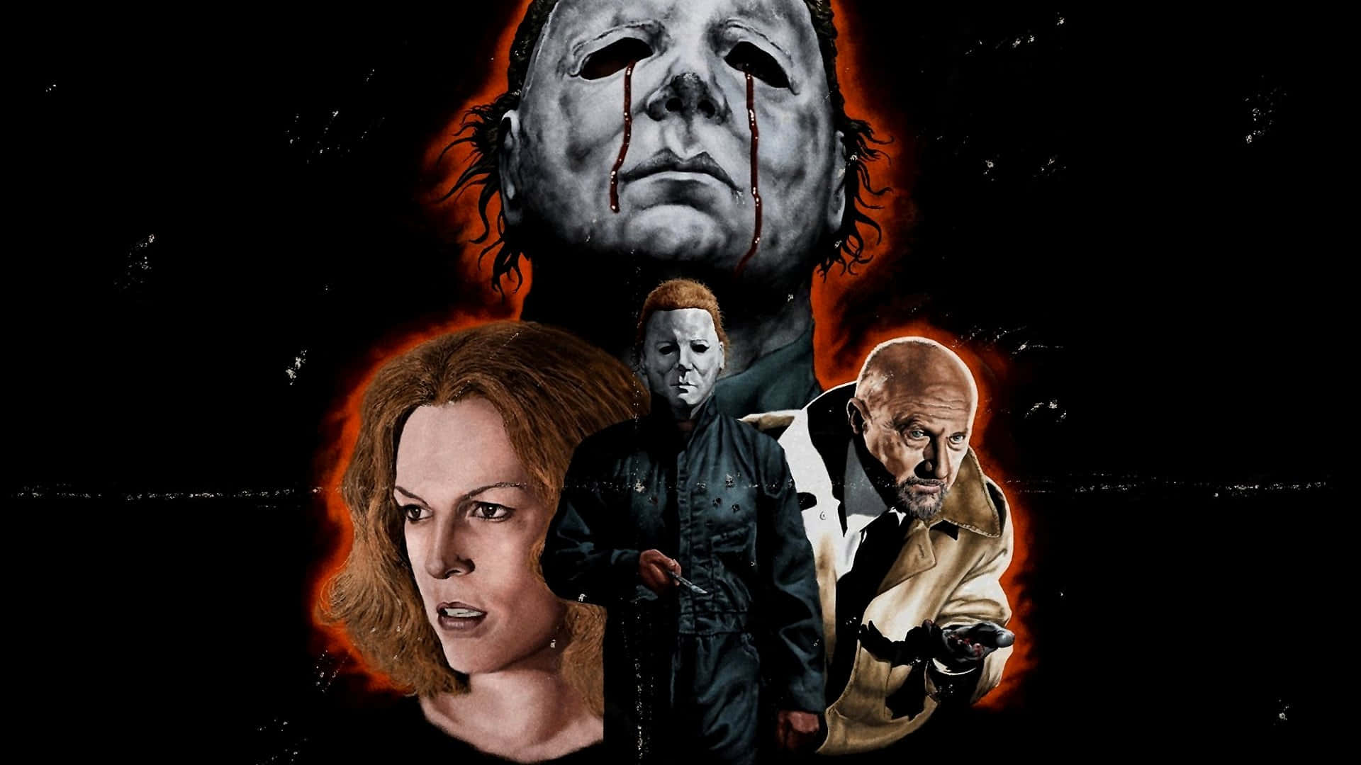 Cool Michael Myers Stands In The Fog Wallpaper