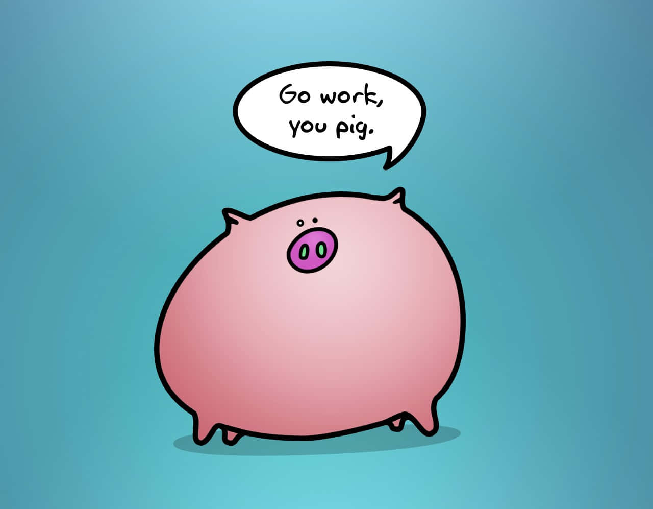 Cool Piggy Speech Bubble Wallpaper