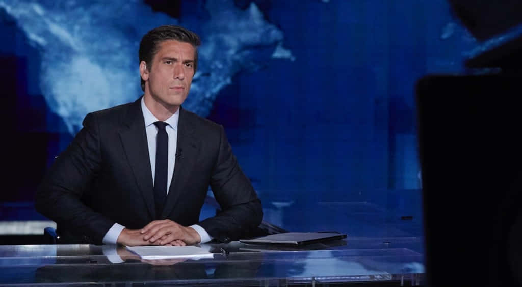 Cool Shot Of David Muir Reporting Wallpaper