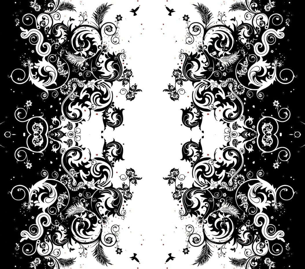 Cool Swirl Black And White Pattern Wallpaper