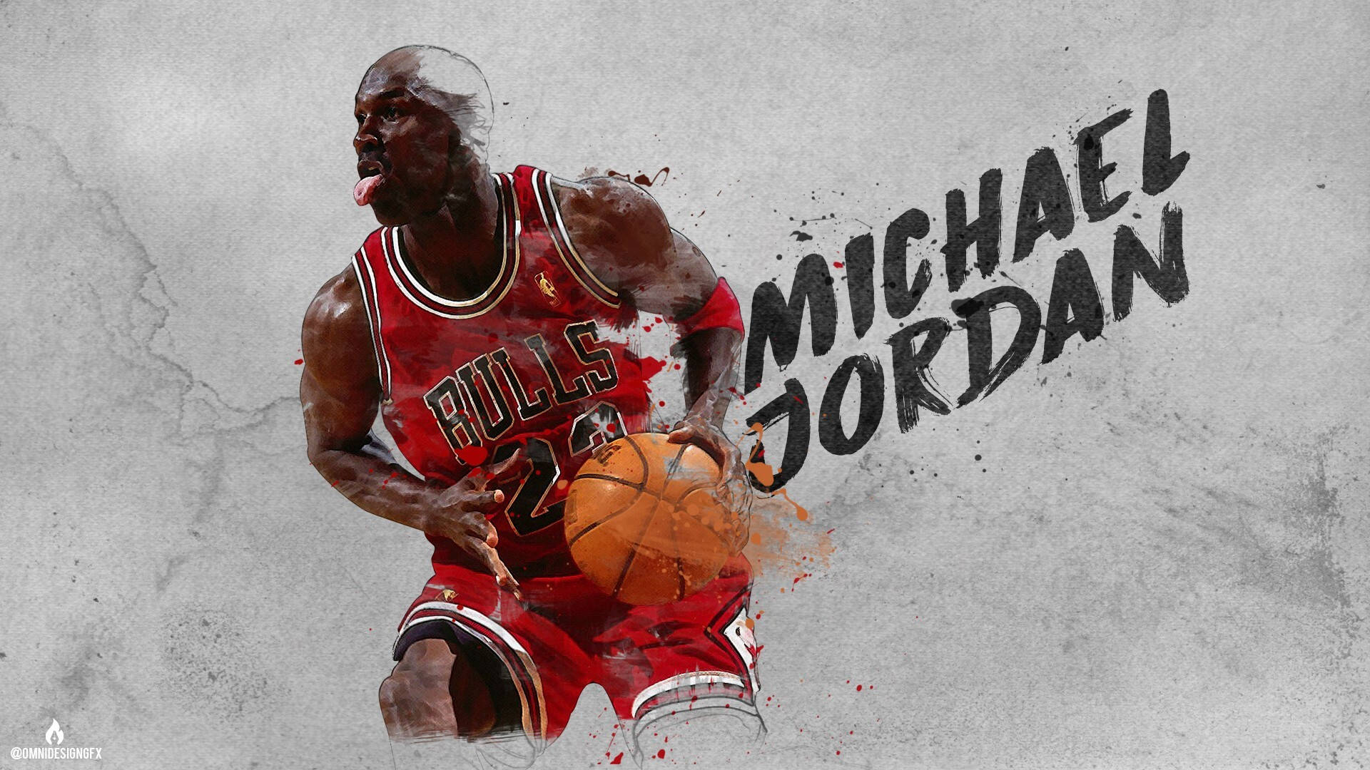 Cool Tongue Out Jordan Fan-art Wallpaper