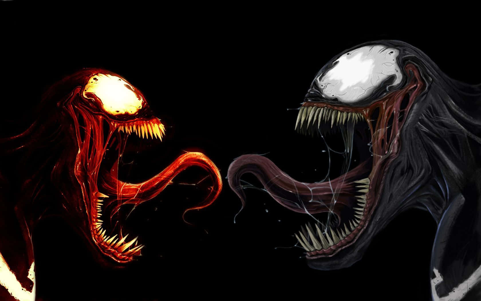 Cool Venom Vs Carnage Fan Art Wallpaper