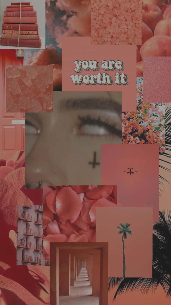 Coral Inspired Collage Aesthetic Wallpaper