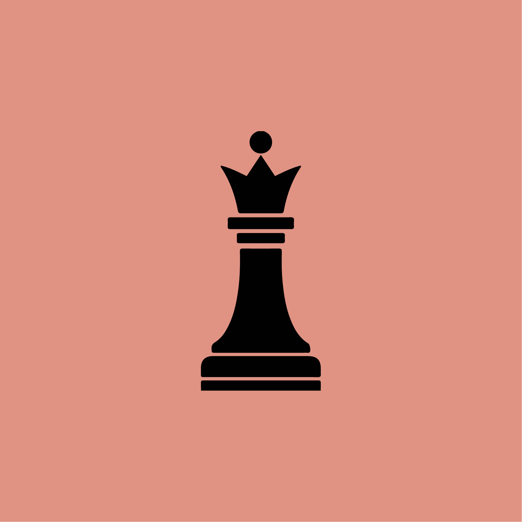 Coral Peach Chess Queen Wallpaper