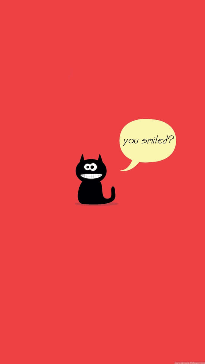 Corny Cat With Dialogue [wallpaper] Wallpaper