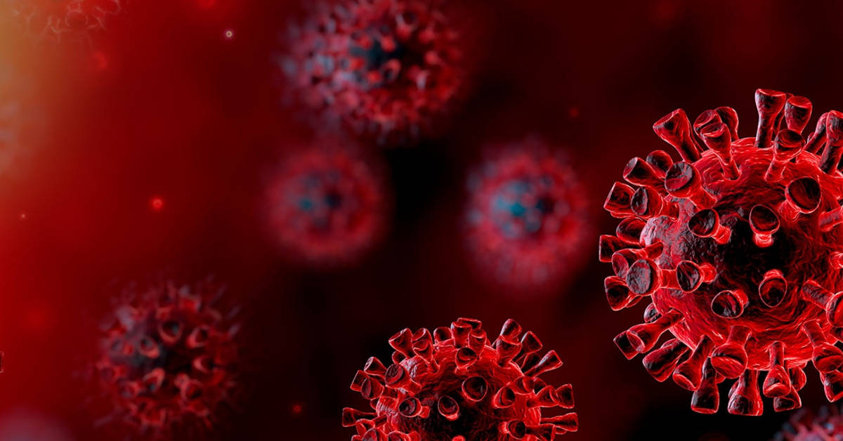 Coronavirus Blueprint Red Wallpaper