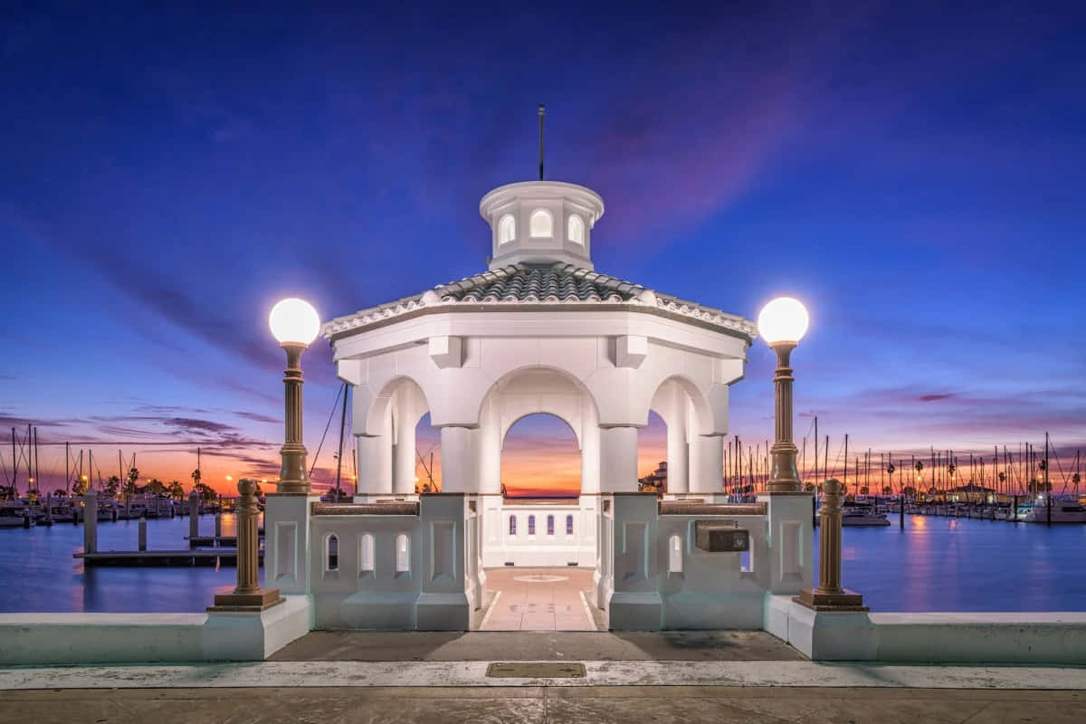 Corpus Christi Marina Pavilion Dusk Wallpaper