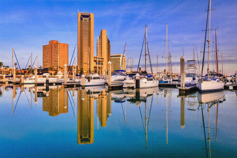 Corpus Christi Marina Skyline Wallpaper