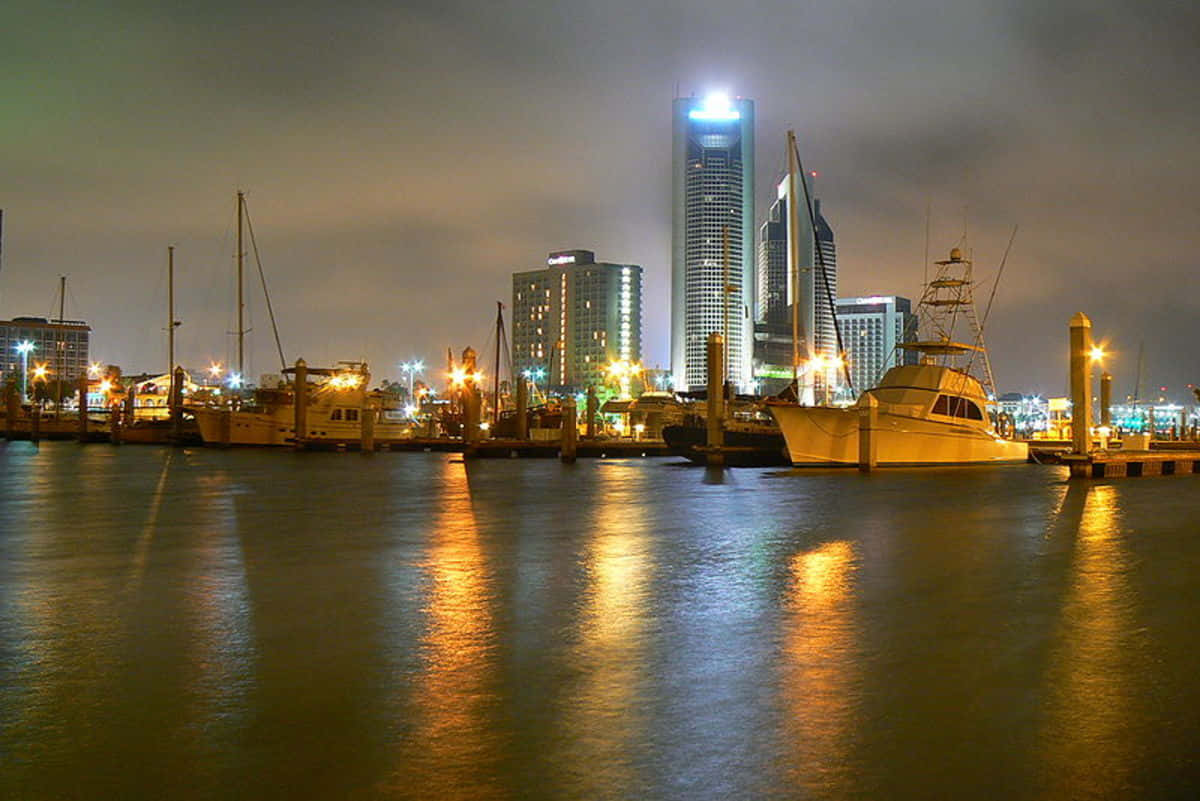 Corpus Christi Night Skyline Wallpaper