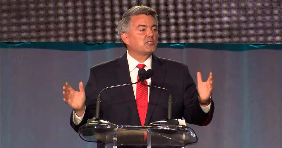 Cory Gardner Delivering A Speech. Wallpaper