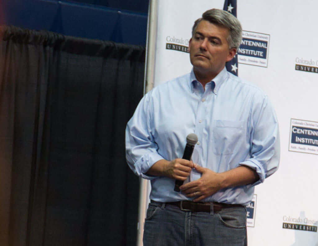 Cory Gardner Giving Speech- Colorado's Esteemed Senator. Wallpaper