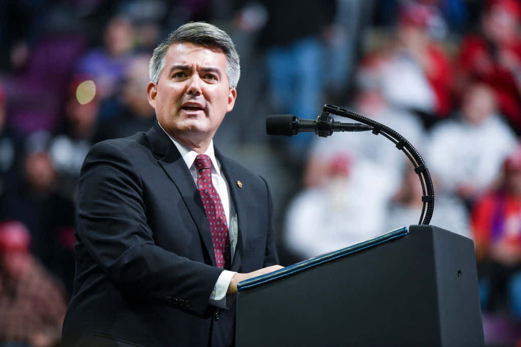 Cory Gardner In A Candid Moment During A Speech. Wallpaper