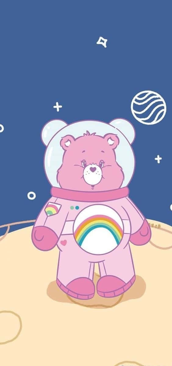 Cosmic Care Bear Astronaut Wallpaper