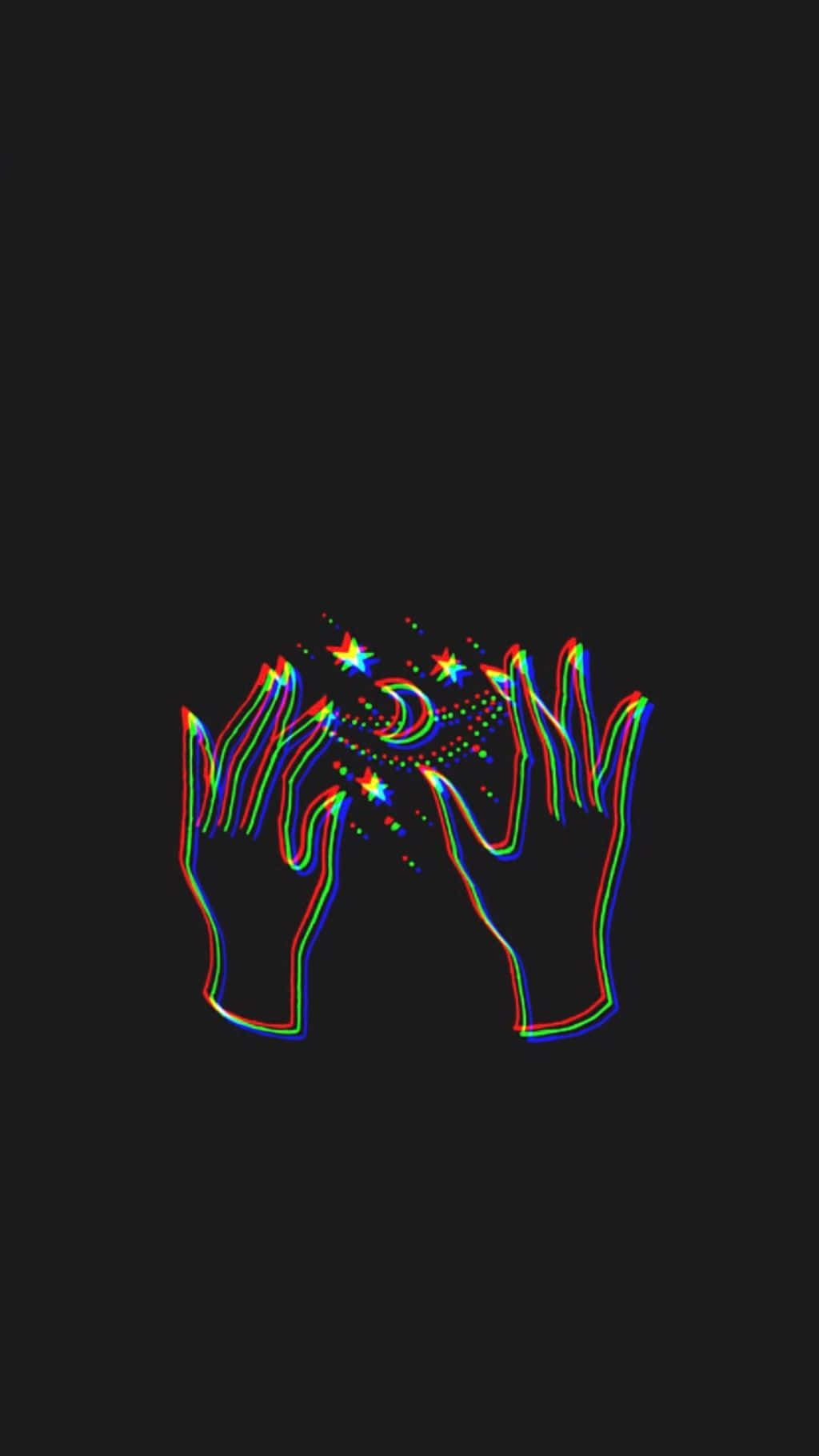 Cosmic Glitch Hands Aesthetic.jpg Wallpaper