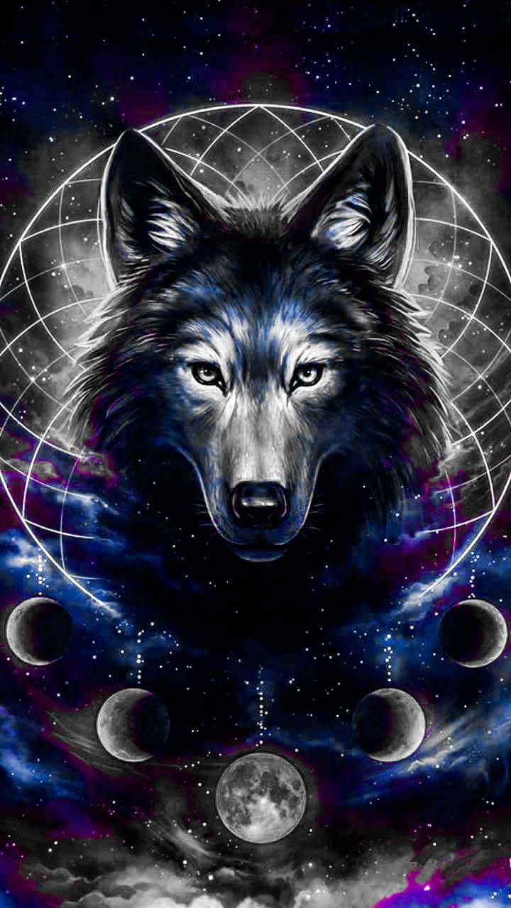 Cosmic_ Wolf_ Among_ Stars_and_ Planets.jpg Wallpaper