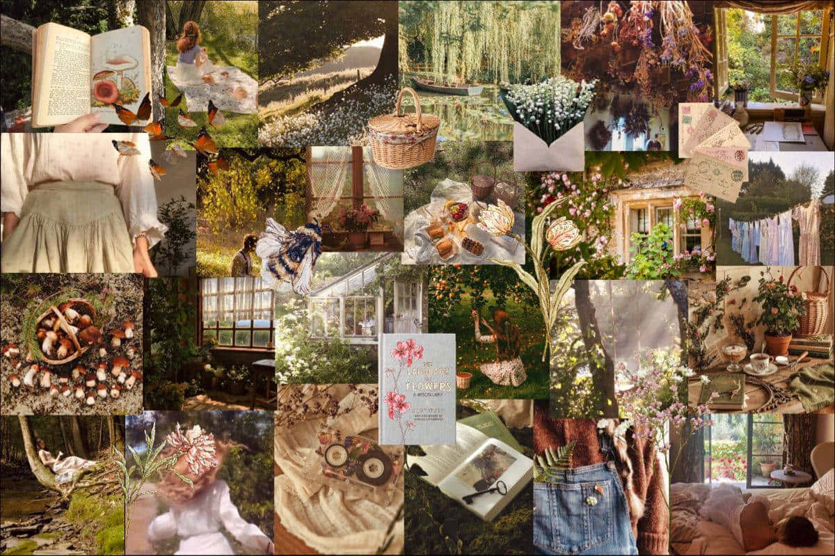 Cottage Core Collage Aesthetic.jpg Wallpaper