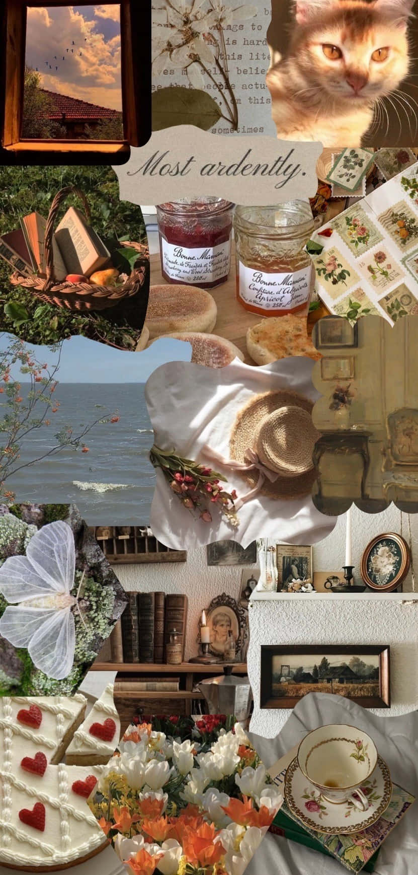 Cottage Core Collage_ Aesthetic Moodboard.jpg Wallpaper