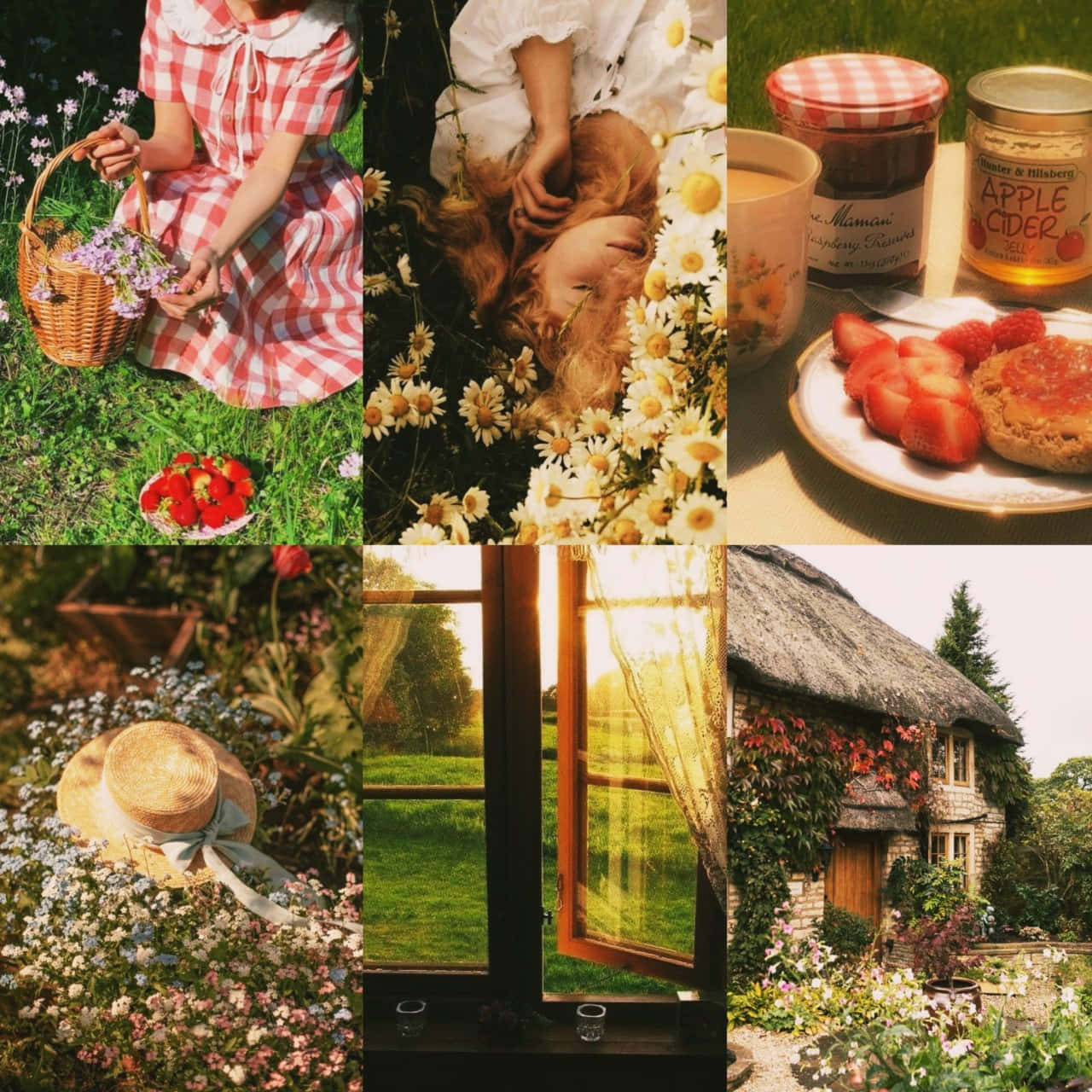 Cottage Core Collage.jpg Wallpaper