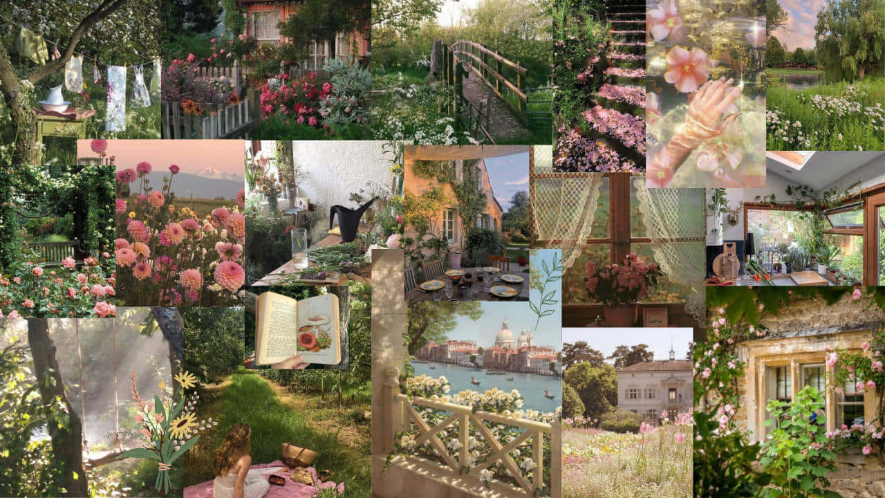 Cottage Core Collage.jpg Wallpaper