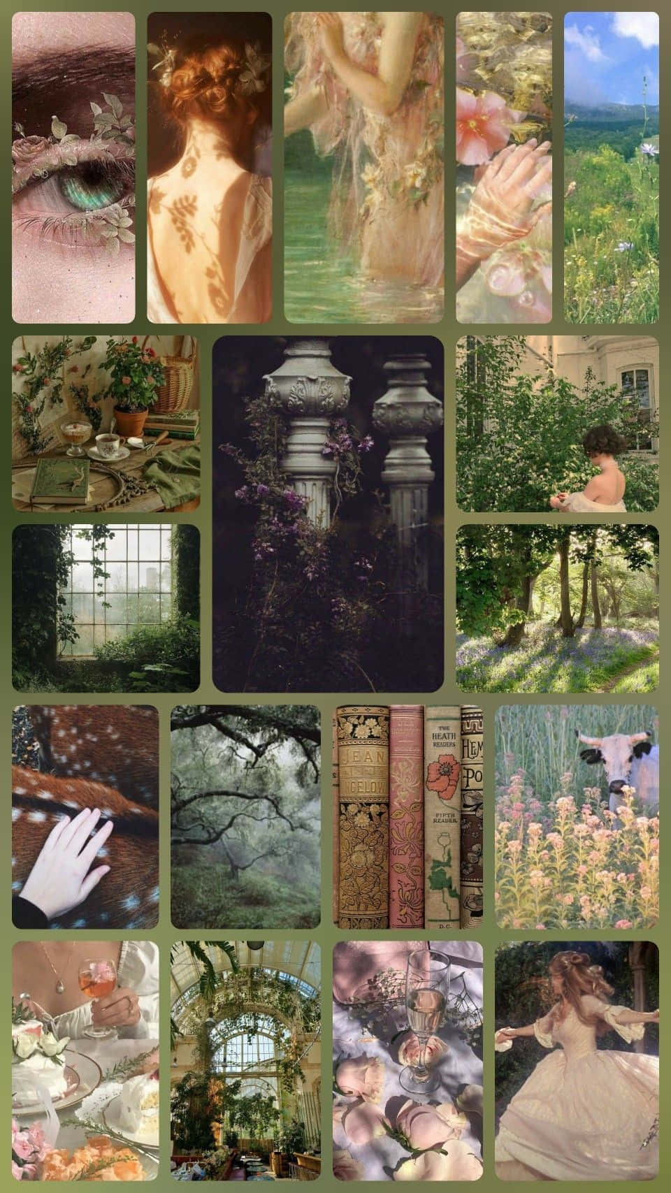 Cottagecore Aesthetic Collage Wallpaper