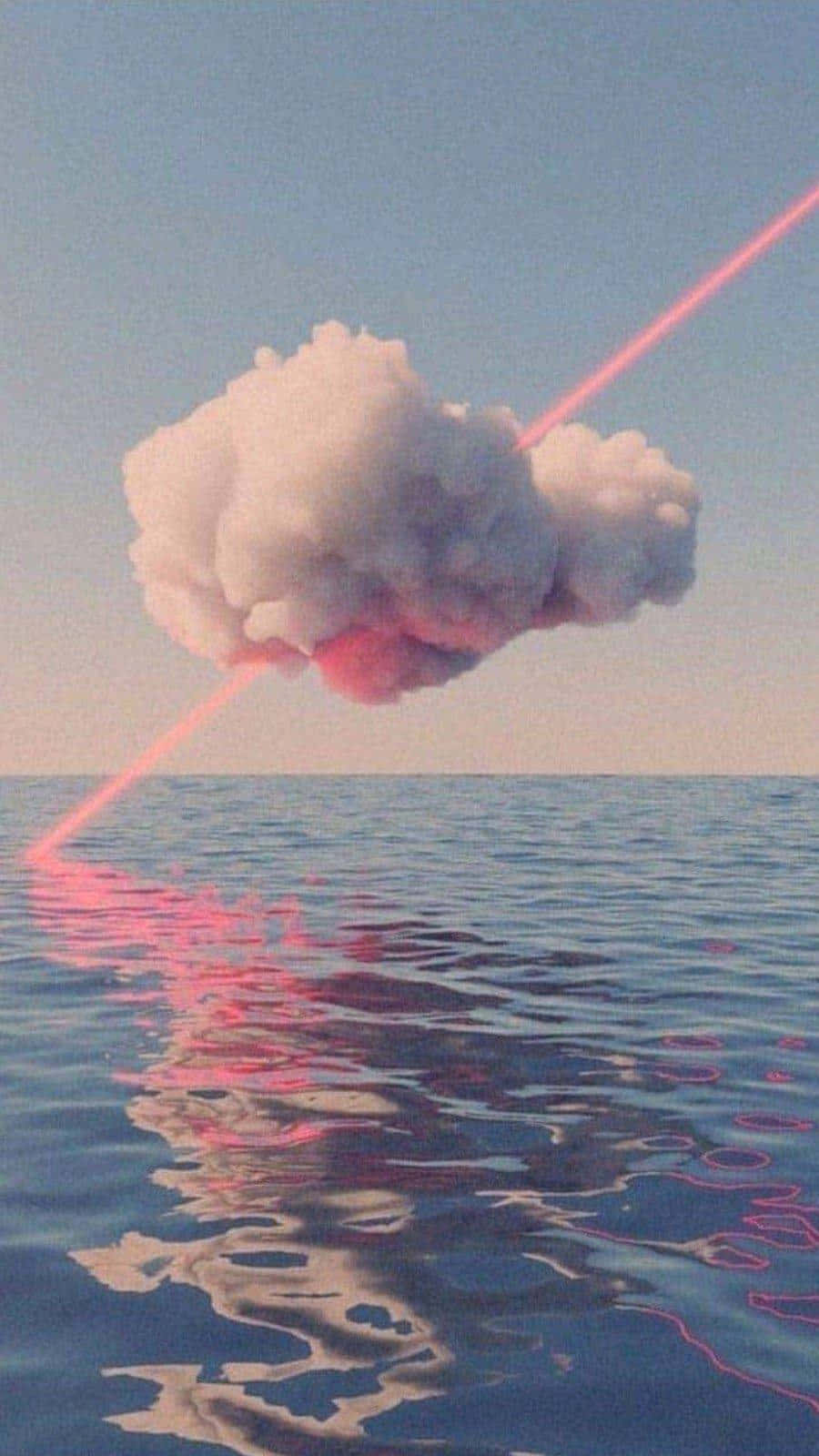 Cotton Candy Cloud Reflection Wallpaper