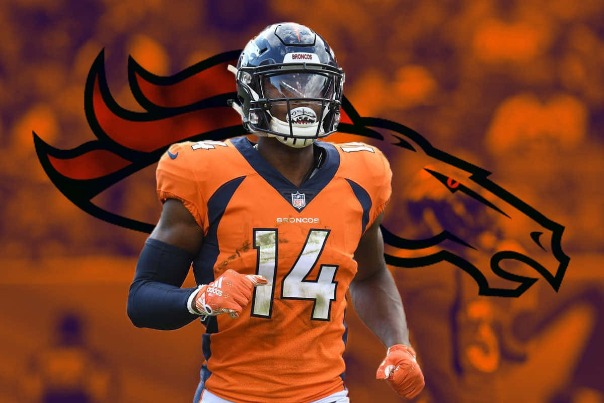 Courtland Sutton Denver Broncos Action Wallpaper